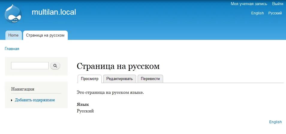 Drupal 7 multilingual