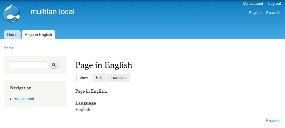 Drupal 7 multilingual