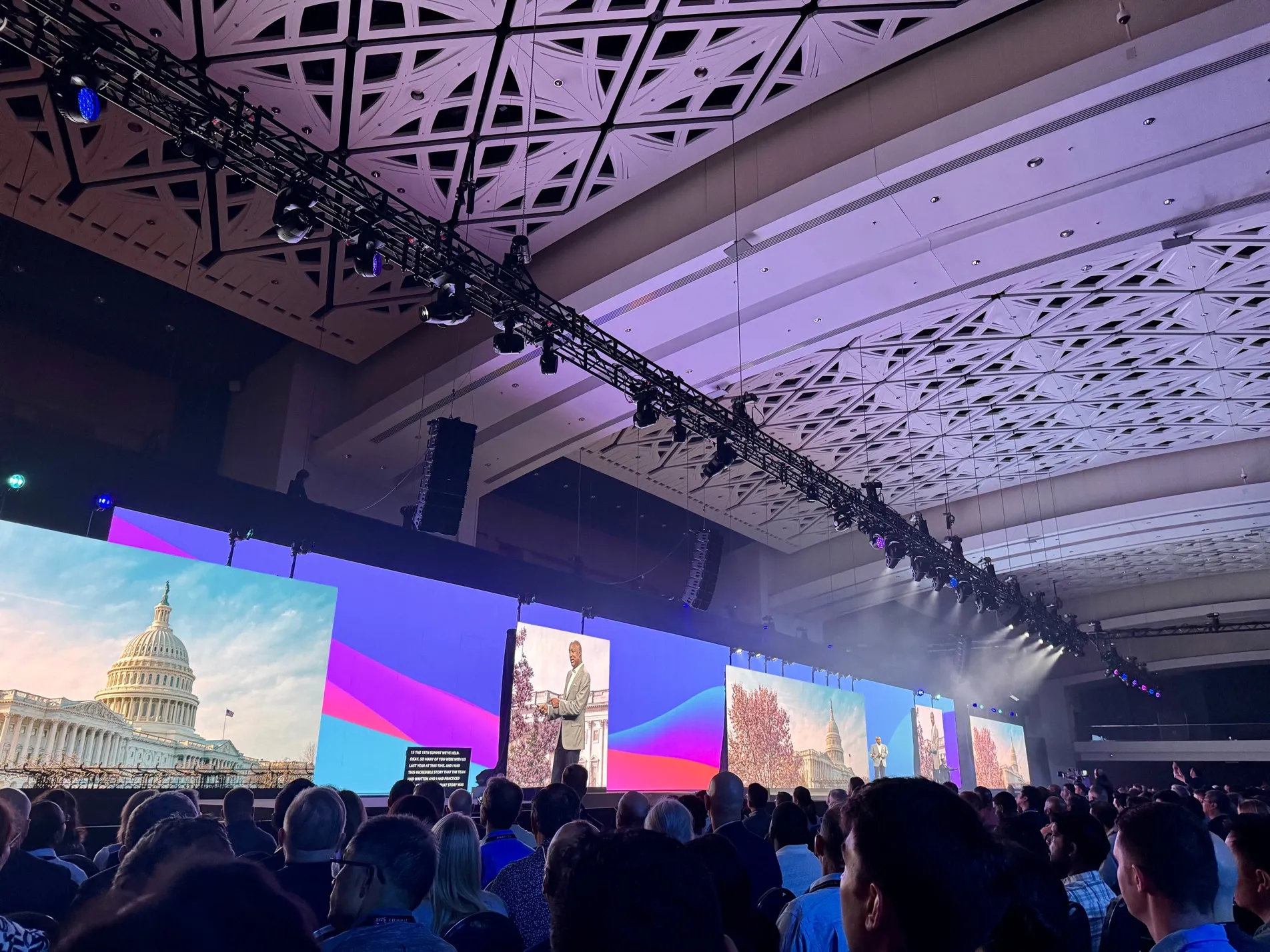 AWS Summit DC 2025 keynote stage